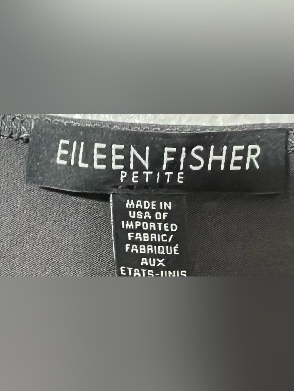 Eileen Fisher Petite Midi Tank Dress Minimalist Stretch Black Capsule Wardrobe - Picture 4 of 6